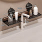 Walnut Suction Cup Bathroom Shelf