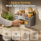 Punch-Free Kitchen Spice Rack Wall Mount Condiment Organizer